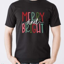 Merry and Bright Christmas Shirt, Christmas Party Shirt - Men T-Shirt