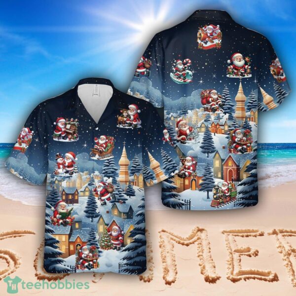 Santa Claus Christmas Hawaiian Shirt Aloha Beach Shirt Product Photo 1