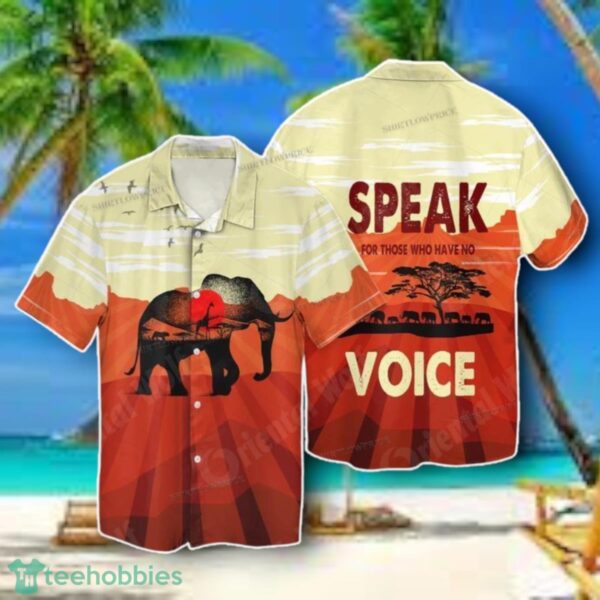Save The Elephant Speak For Those Who Have No Voice Hawaiian Shirt Style Gift Product Photo 1