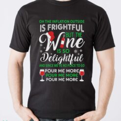Ugly Christmas Sweater Women Ugly Wine Christmas Sweater for Women Wine is so Delightful Shirt - Men T-Shirt