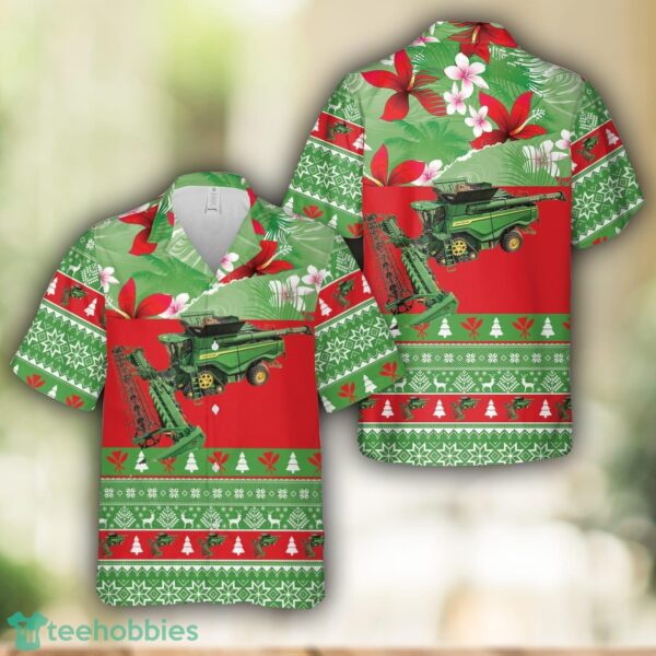 US Combine Harvester Christmas Hawaiian Shirt Beach Shirt Product Photo 1