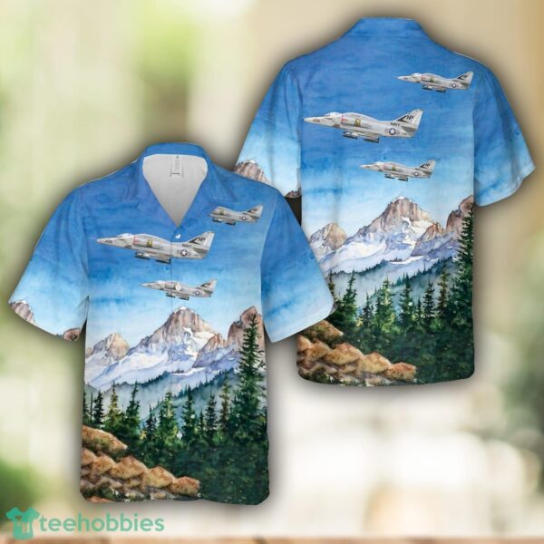 US Navy A-4F Skyhawk VA-212 Rampant Raiders, NP306 155019. CVW-21, USS Hancock CV-19 - 1970 Hawaiian Shirt Beach Shirt Product Photo 1