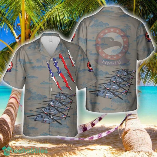 US Navy Sikorsky MH-53e Sea Dragon, HM-15 Blackhawks 2022 Hawaiian Shirt Product Photo 1