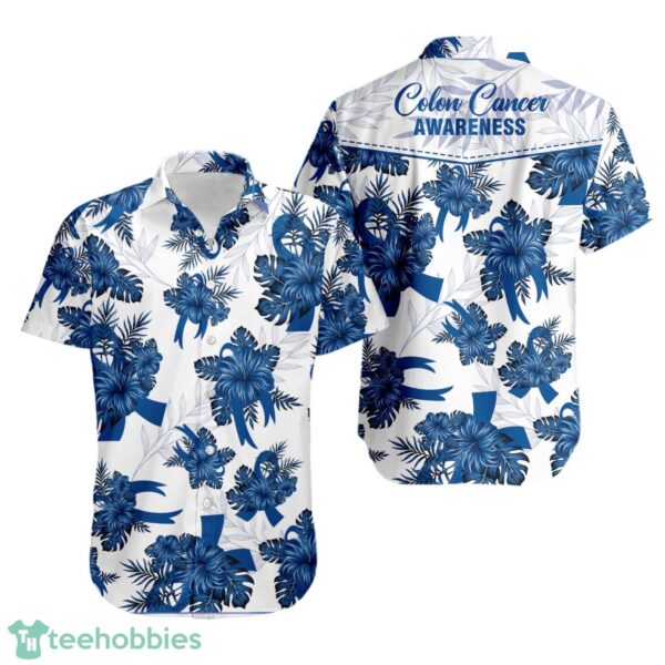 Colon Cancer Awareness Ribbon Hawaii Flower Hawaii Shirt Product Photo 1