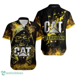 Custom Name Caterpillar Death Skull Gift Halloween 3D Hawaiian Shirt Product Photo 1