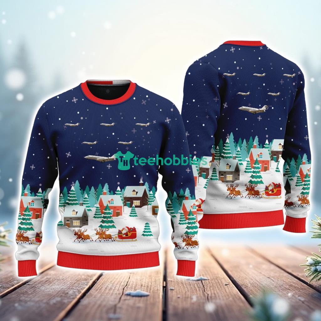 Bombardier Global Express Us Air Force Christmas Ugly Sweater Meaningful Gift For Aviation Fans image Bombardier Global Express Us Air Force Christmas Ugly Sweater Meaningful Gift For Aviation Fans Product Photo 1