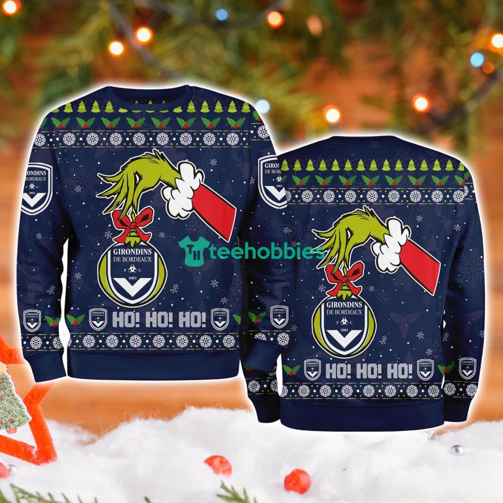 Bordeaux Grinch Hand Ugly Christmas Sweater 3D image Bordeaux Grinch Hand Ugly Christmas Sweater 3D Product Photo 1