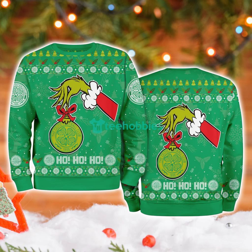 Celtic Grinch Hand Ugly Christmas Sweater 3D image Celtic Grinch Hand Ugly Christmas Sweater 3D Product Photo 1