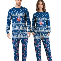 Chicago Cubs MLB Christmas Pattern Family Matching Pajamas Sets Best Gift For Christmas image Chicago Cubs MLB Christmas Pattern Family Matching Pajamas Sets Best Gift For Christmas Product Photo 3