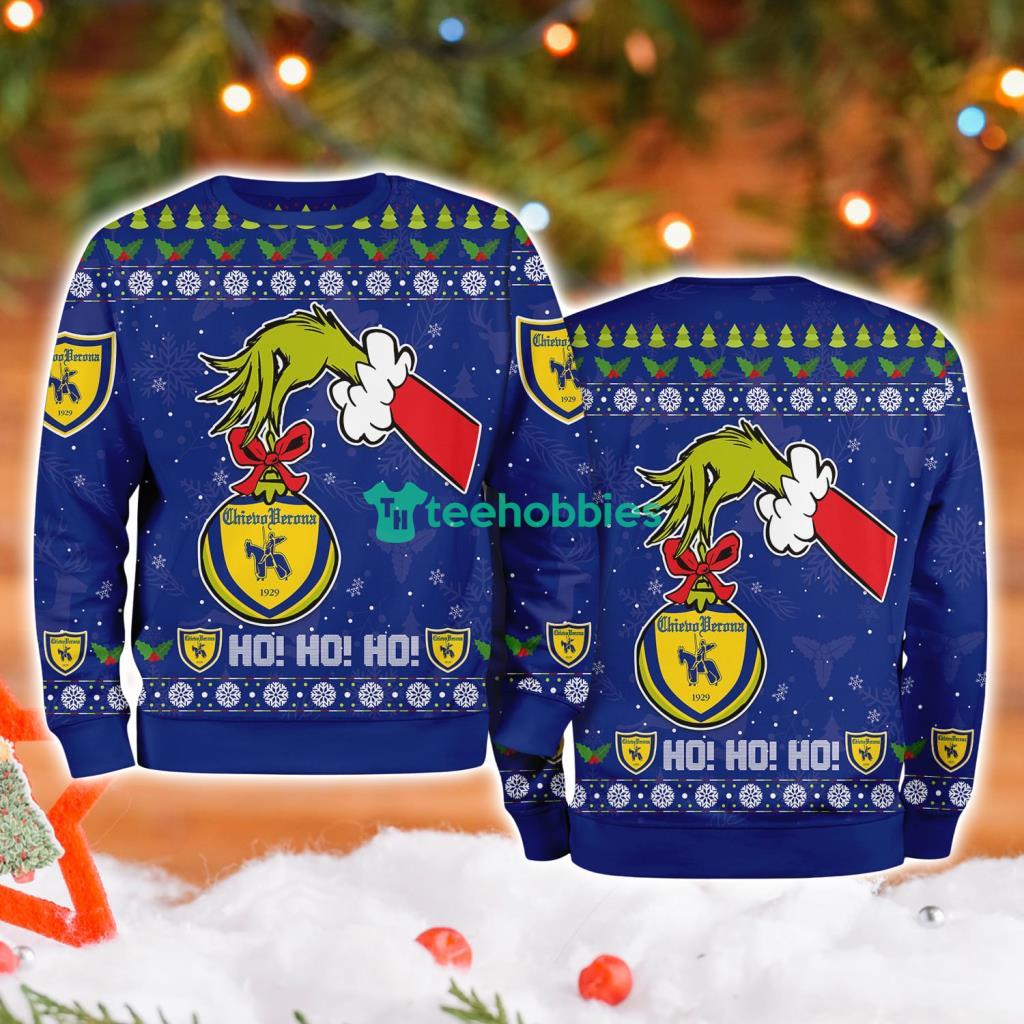 Chievo Verona Grinch Hand Ugly Christmas Sweater 3D image Chievo Verona Grinch Hand Ugly Christmas Sweater 3D Product Photo 1