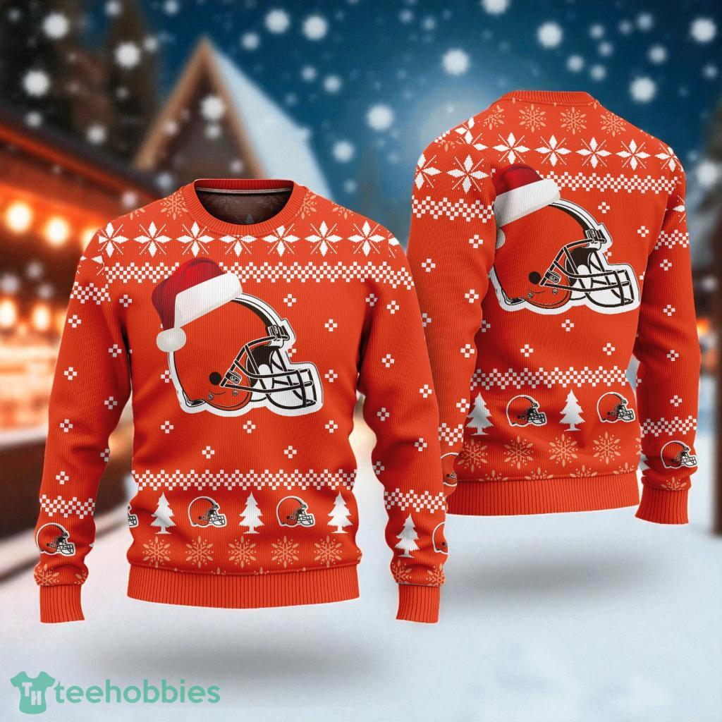 Cleveland Browns Ugly Christmas Sweater For Holiday Xmas Gifts image Cleveland Browns Ugly Christmas Sweater For Holiday Xmas Gifts Product Photo 1