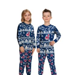 Cleveland Indians MLB Christmas Pattern Family Matching Pajamas Sets Best Gift For Christmas Product Photo 1
