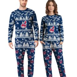 Cleveland Indians MLB Christmas Pattern Family Matching Pajamas Sets Best Gift For Christmas image Cleveland Indians MLB Christmas Pattern Family Matching Pajamas Sets Best Gift For Christmas Product Photo 4