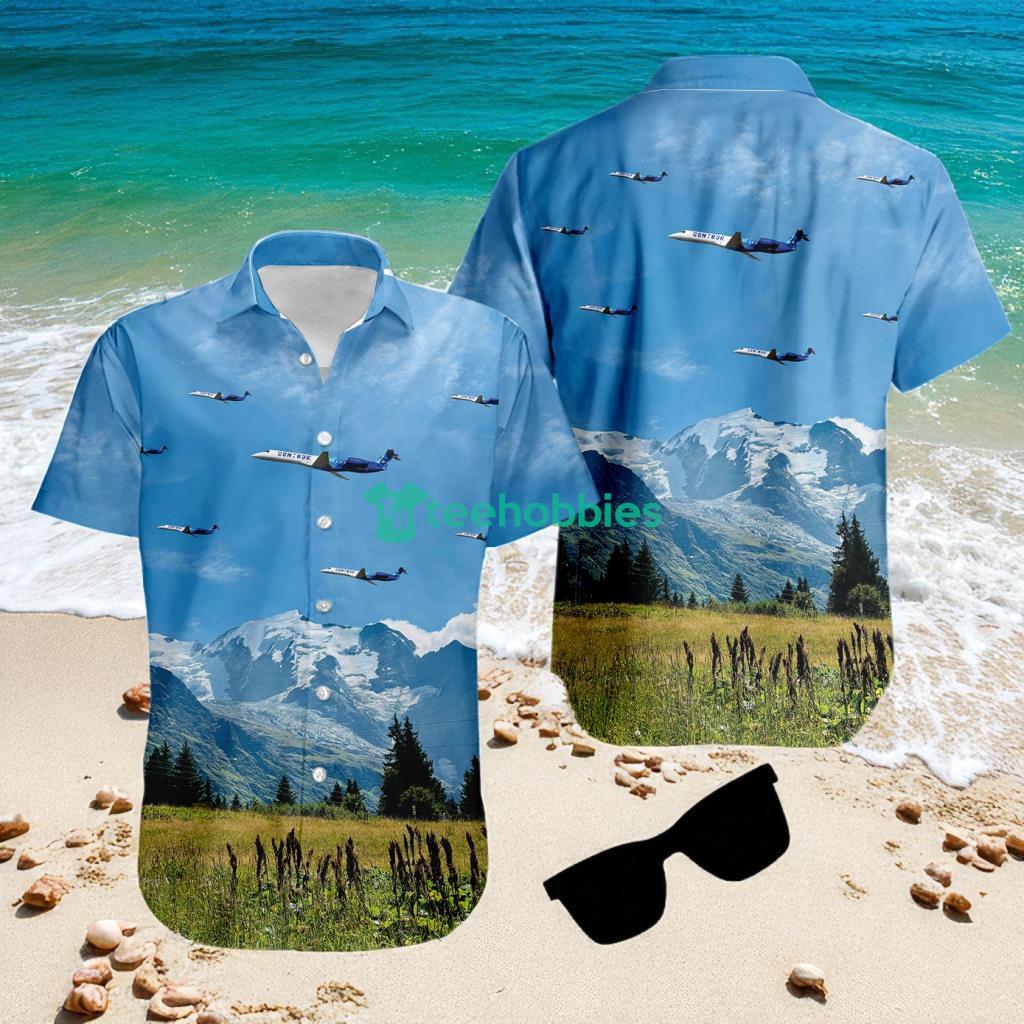 Contour Airlines Embraer ERJ 145LR Tropical Hawaiian Shirt The Best Summer image Contour Airlines Embraer ERJ-145LR Tropical Hawaiian Shirt The Best Summer Product Photo 1