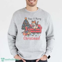 Cute Christmas Cat Sweatshirt Holiday T shirt Hoodie Sweatshirirt image Cute Christmas Cat Sweatshirt Holiday T-shirt Hoodie Sweatshirirt - Grey Sweatshirt