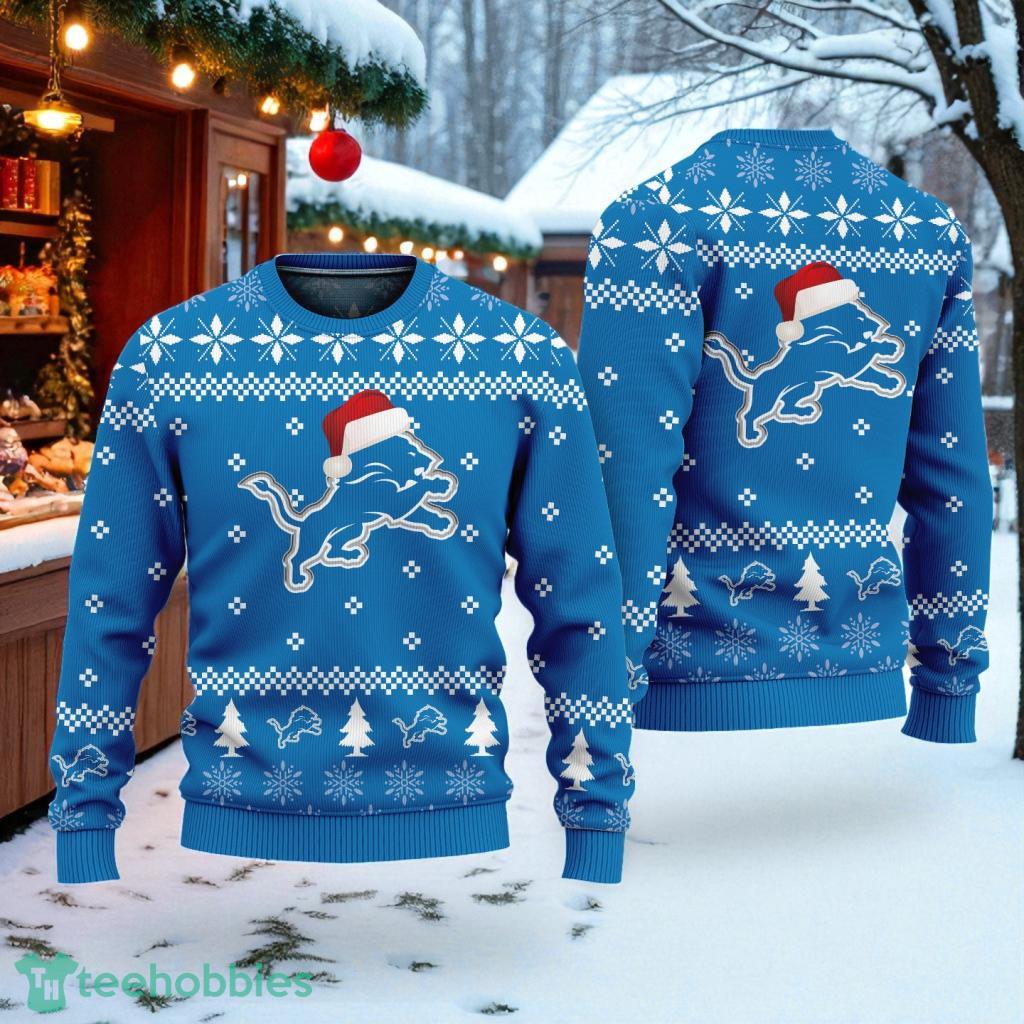 Detroit Lions Ugly Christmas Sweater For Holiday Xmas Gifts image Detroit Lions Ugly Christmas Sweater For Holiday Xmas Gifts Product Photo 1