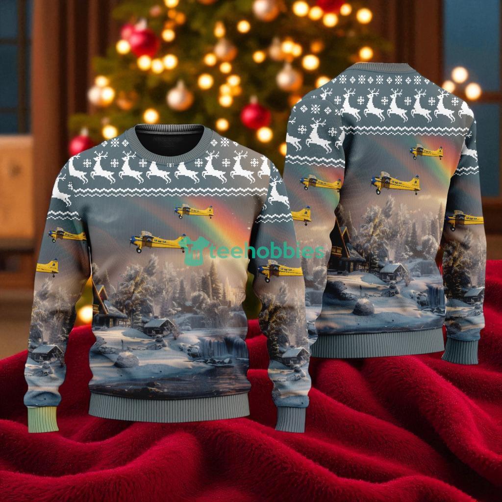 Dhc 2 Beaver Dehavilland Alaska Forestry American Airlines Christmas House Under The Rainbow Ugly Sweater For You image Dhc-2 Beaver Dehavilland Alaska Forestry American Airlines Christmas House Under The Rainbow Ugly Sweater For You Product Photo 1