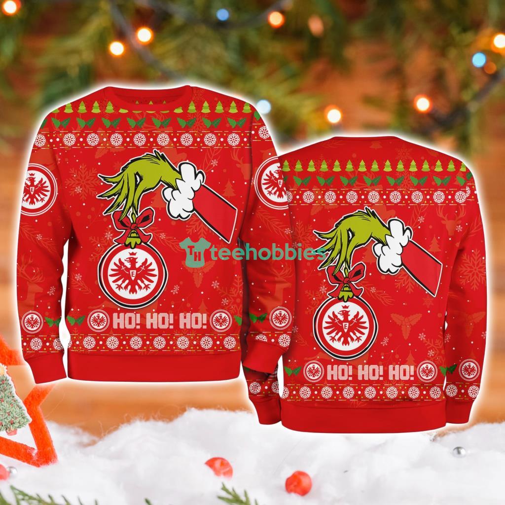 Eintracht Frankfurt Grinch Hand Ugly Christmas Sweater 3D image Eintracht Frankfurt Grinch Hand Ugly Christmas Sweater 3D Product Photo 1