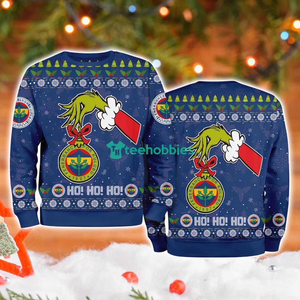 Fenerbahce Grinch Hand Ugly Christmas Sweater 3D image Fenerbahce Grinch Hand Ugly Christmas Sweater 3D Product Photo 1