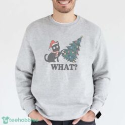 Funny Cat Christmas Sweatshirt What Holiday T shirt Hoodie Sweatshirirt image Funny Cat Christmas Sweatshirt What Holiday T-shirt Hoodie Sweatshirirt - Grey Sweatshirt