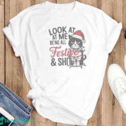 Funny Christmas Cat T shirt Hoodie Sweatshirirt image Funny Christmas Cat T-shirt Hoodie Sweatshirirt - T-SHIRT FLAT