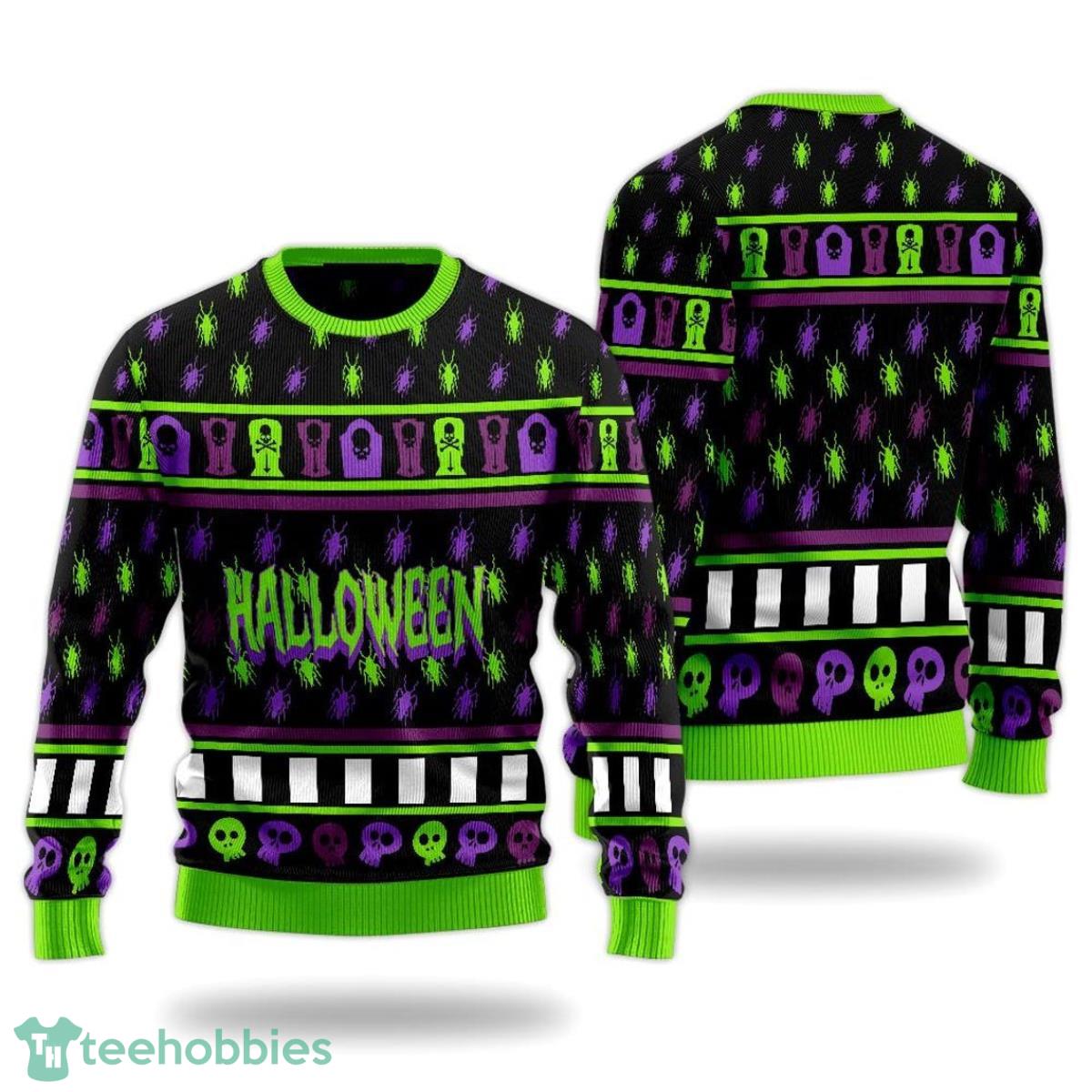 Halloween Ugly Christmas Sweater Horror Movie Ugly Christmas Sweater For Men And Women image Halloween Ugly Christmas Sweater Horror Movie Ugly Christmas Sweater For Men And Women Product Photo 1
