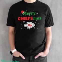 Kansas City Chiefs Merry Chiefsmas Shirt image Kansas City Chiefs Merry Chiefsmas Shirt - Black Unisex T-Shirt