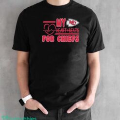 Kansas City Chiefs My Heartbeat For Chiefs Shirt image Kansas City Chiefs My Heartbeat For Chiefs Shirt - Black Unisex T-Shirt