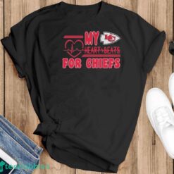 Kansas City Chiefs My Heartbeat For Chiefs Shirt image Kansas City Chiefs My Heartbeat For Chiefs Shirt - Black T-Shirt