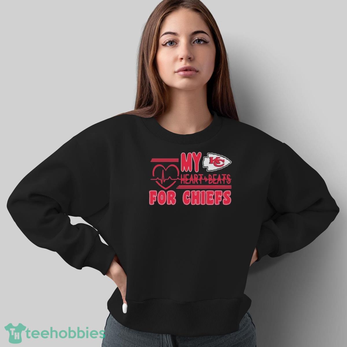 Kansas City Chiefs My Heartbeat For Chiefs Shirt - Sweatshirt Kansas City Chiefs My Heartbeat For Chiefs Shirt - Sweatshirt