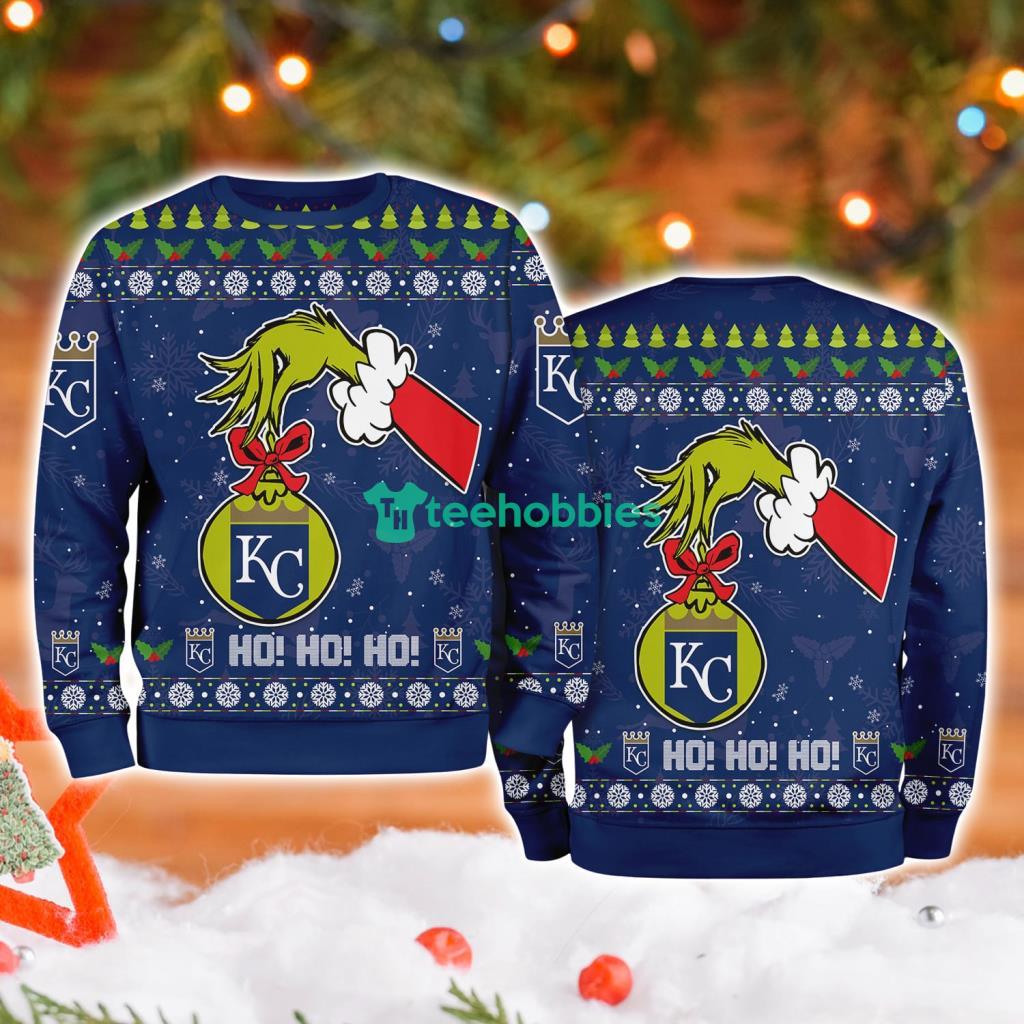 Kansas City Royals Mlb Grinch Hand Ugly Christmas Sweater 3D image Kansas City Royals Mlb Grinch Hand Ugly Christmas Sweater 3D Product Photo 1
