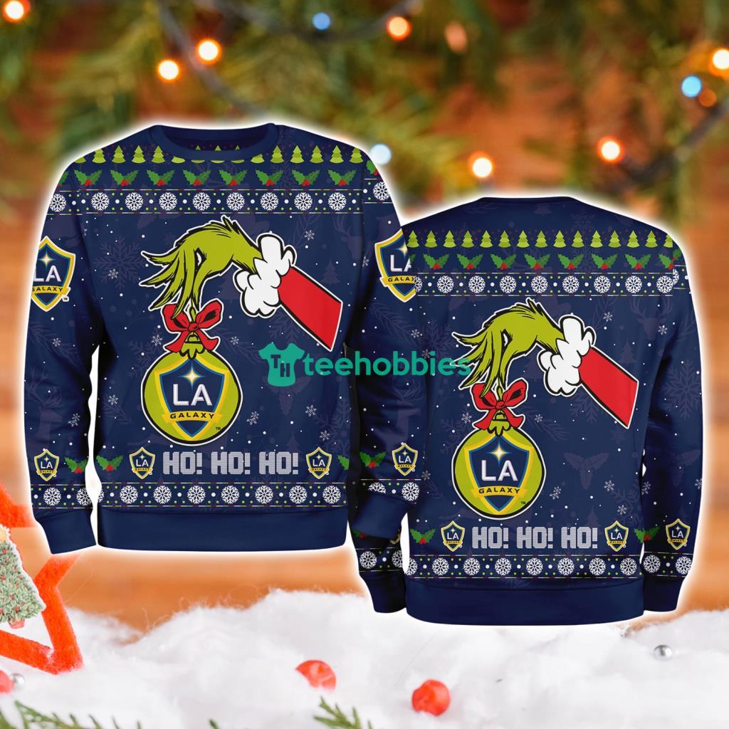 La Galaxy Grinch Hand Ugly Christmas Sweater 3D image La Galaxy Grinch Hand Ugly Christmas Sweater 3D Product Photo 1
