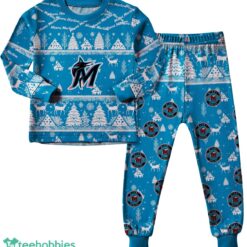Miami Marlins MLB Christmas Pattern Family Matching Pajamas Sets Best Gift For Christmas image Miami Marlins MLB Christmas Pattern Family Matching Pajamas Sets Best Gift For Christmas Product Photo 3