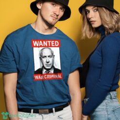 Netanyahu Wanted Poster Print On T Shirt, War Criminal Netanyahu Shirt image Netanyahu Wanted Poster Print On T-Shirt, War Criminal Netanyahu Shirt Product Photo 3