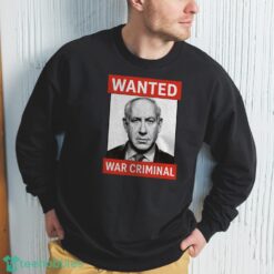 Netanyahu Wanted Poster Print On T Shirt, War Criminal Netanyahu Shirt image Netanyahu Wanted Poster Print On T-Shirt, War Criminal Netanyahu Shirt Product Photo 2