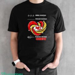 Normal heartbeat deceased heartbeat heartbeat watching Kansas City Chiefs shirt image Normal heartbeat deceased heartbeat heartbeat watching Kansas City Chiefs shirt - Black Unisex T-Shirt