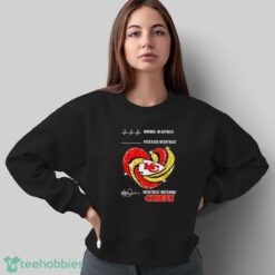 Normal heartbeat deceased heartbeat heartbeat watching Kansas City Chiefs shirt image Normal heartbeat deceased heartbeat heartbeat watching Kansas City Chiefs shirt - Sweatshirt