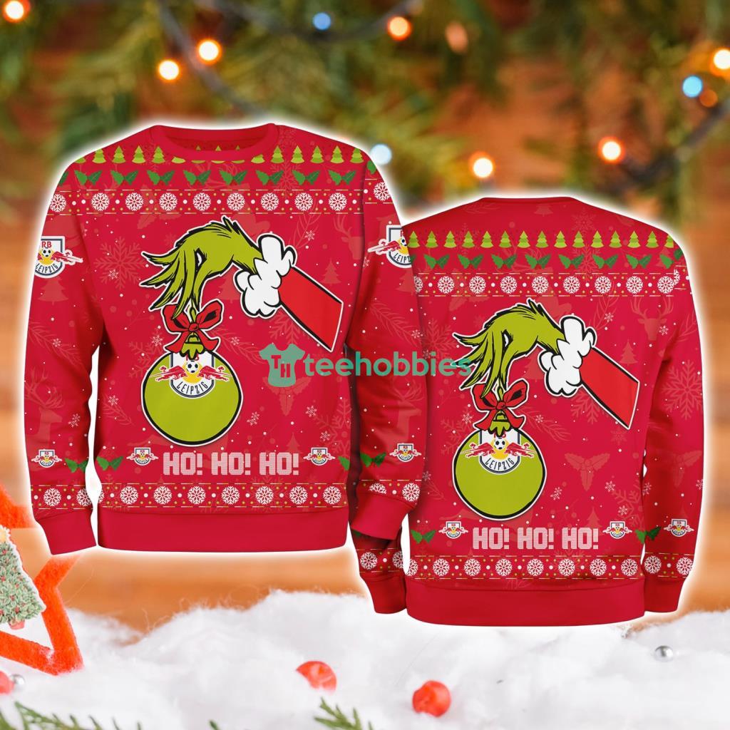 Red Bull Salzburg Grinch Hand Ugly Christmas Sweater 3D image Red Bull Salzburg Grinch Hand Ugly Christmas Sweater 3D Product Photo 1