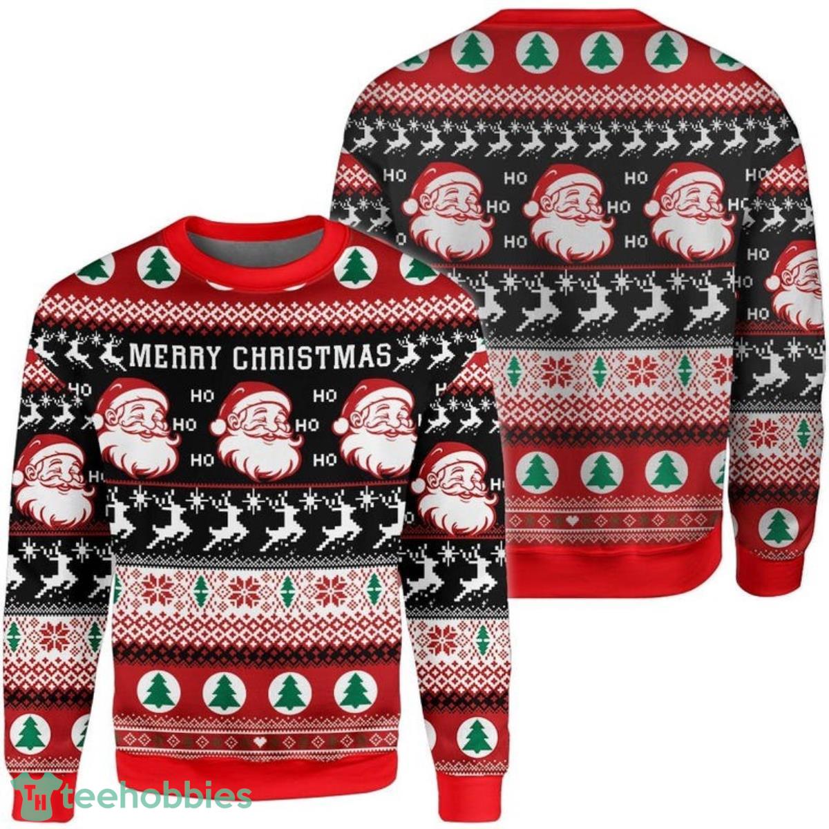 Santa Claus Deer Christmas Holiday Sweater Ugly Christmas Sweater For Men And Women Santa Claus Deer Christmas Holiday Sweater Ugly Christmas Sweater For Men And Women Product Photo 1