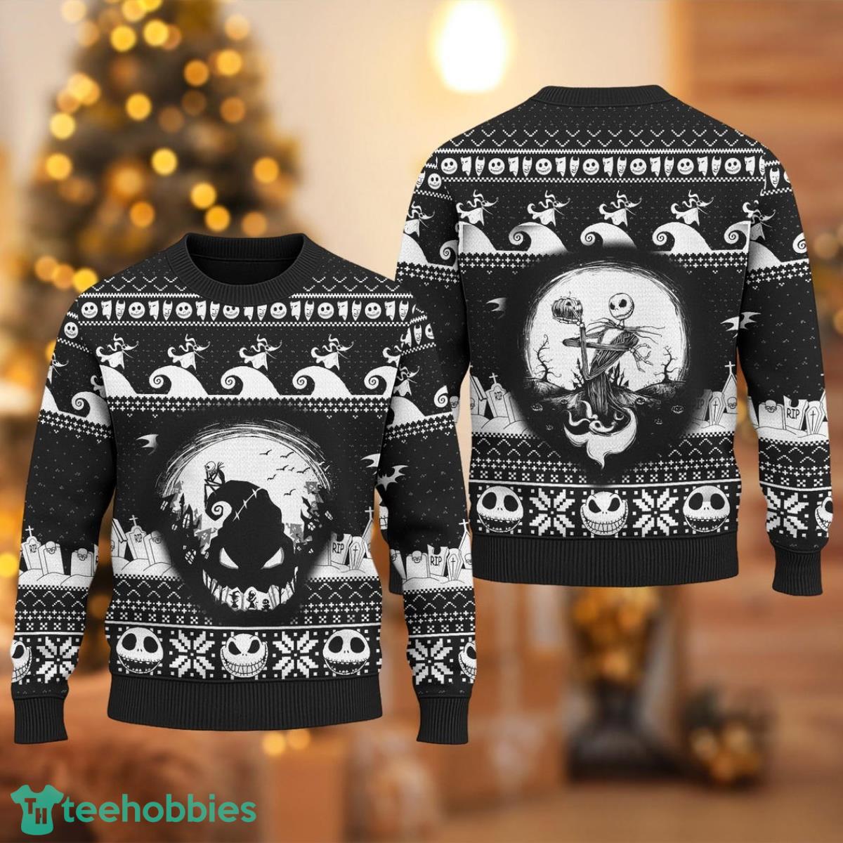 The Nightmare Before Christmas Horror Halloween Ugly Christmas Sweater For Men And Women The Nightmare Before Christmas Horror Halloween Ugly Christmas Sweater For Men And Women Product Photo 1