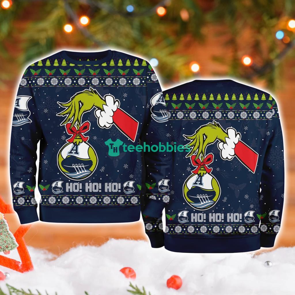 Toronto Argonauts Grinch Hand Ugly Christmas Sweater 3D image Toronto Argonauts Grinch Hand Ugly Christmas Sweater 3D Product Photo 1