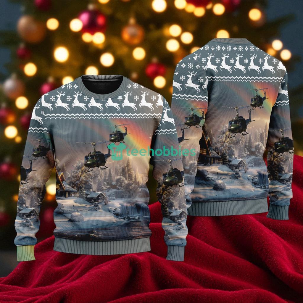 Uh-1 American Airlines Christmas House Under The Rainbow Ugly Sweater For You Uh-1 American Airlines Christmas House Under The Rainbow Ugly Sweater For You Product Photo 1