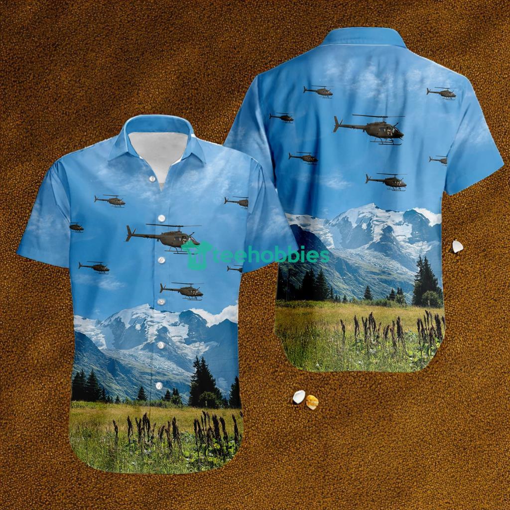 US Army Bell OH 58 Kiowa Tropical Hawaiian Shirt The Best Summer image US Army Bell OH-58 Kiowa Tropical Hawaiian Shirt The Best Summer Product Photo 1