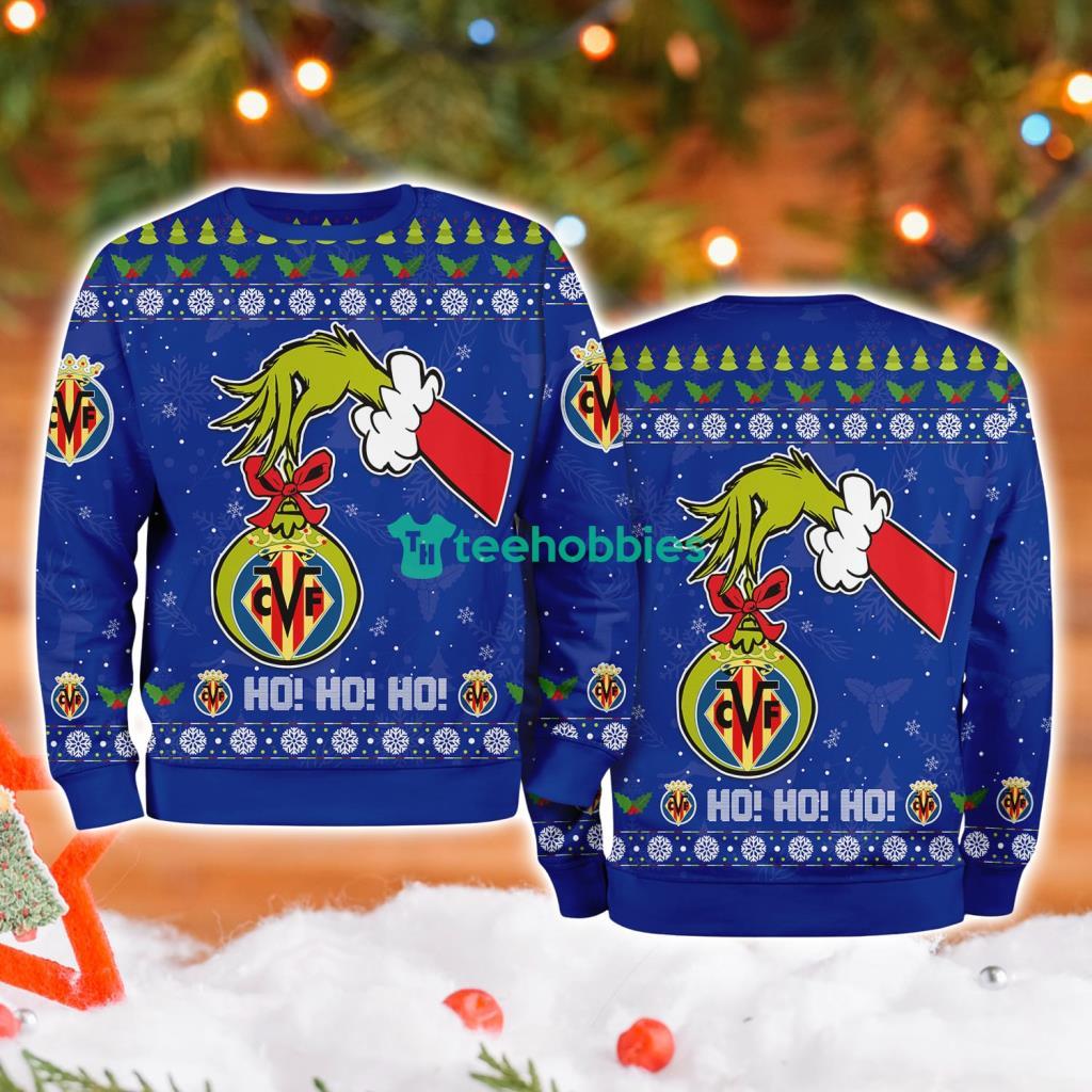Villarreal Grinch Hand Ugly Christmas Sweater 3D image Villarreal Grinch Hand Ugly Christmas Sweater 3D Product Photo 1