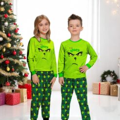 100 Percent Gricnh Merry Christmas Couple Family Matching Pajamas Set image 100 Percent Gricnh Merry Christmas Couple Family Matching Pajamas Set Product Photo 2
