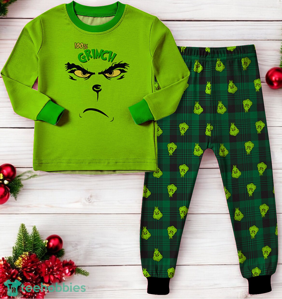 100 Percent Gricnh Merry Christmas Couple Family Matching Pajamas Set 100 Percent Gricnh Merry Christmas Couple Family Matching Pajamas Set Product Photo 1