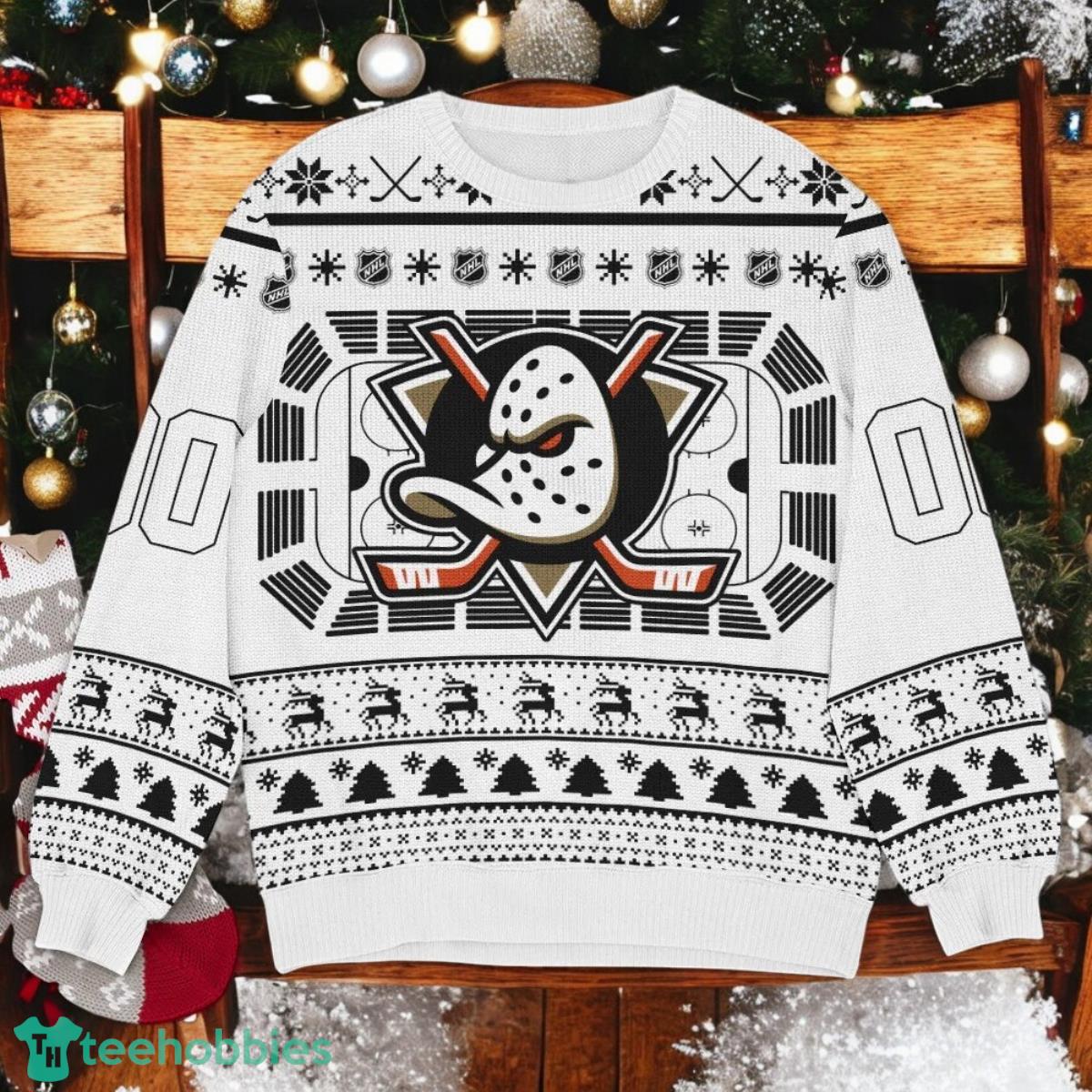 Anaheim Ducks NHL Ugly Christmas Sweater Team Holiday Christmas Gift image Anaheim Ducks NHL Ugly Christmas Sweater Team Holiday Christmas Gift Product Photo 1