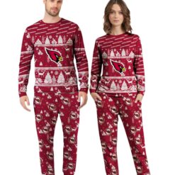 Arizona Cardinals Christmas Pattern Family Matching Pajamas Sets Best Gift For Christmas image Arizona Cardinals Christmas Pattern Family Matching Pajamas Sets Best Gift For Christmas Product Photo 2
