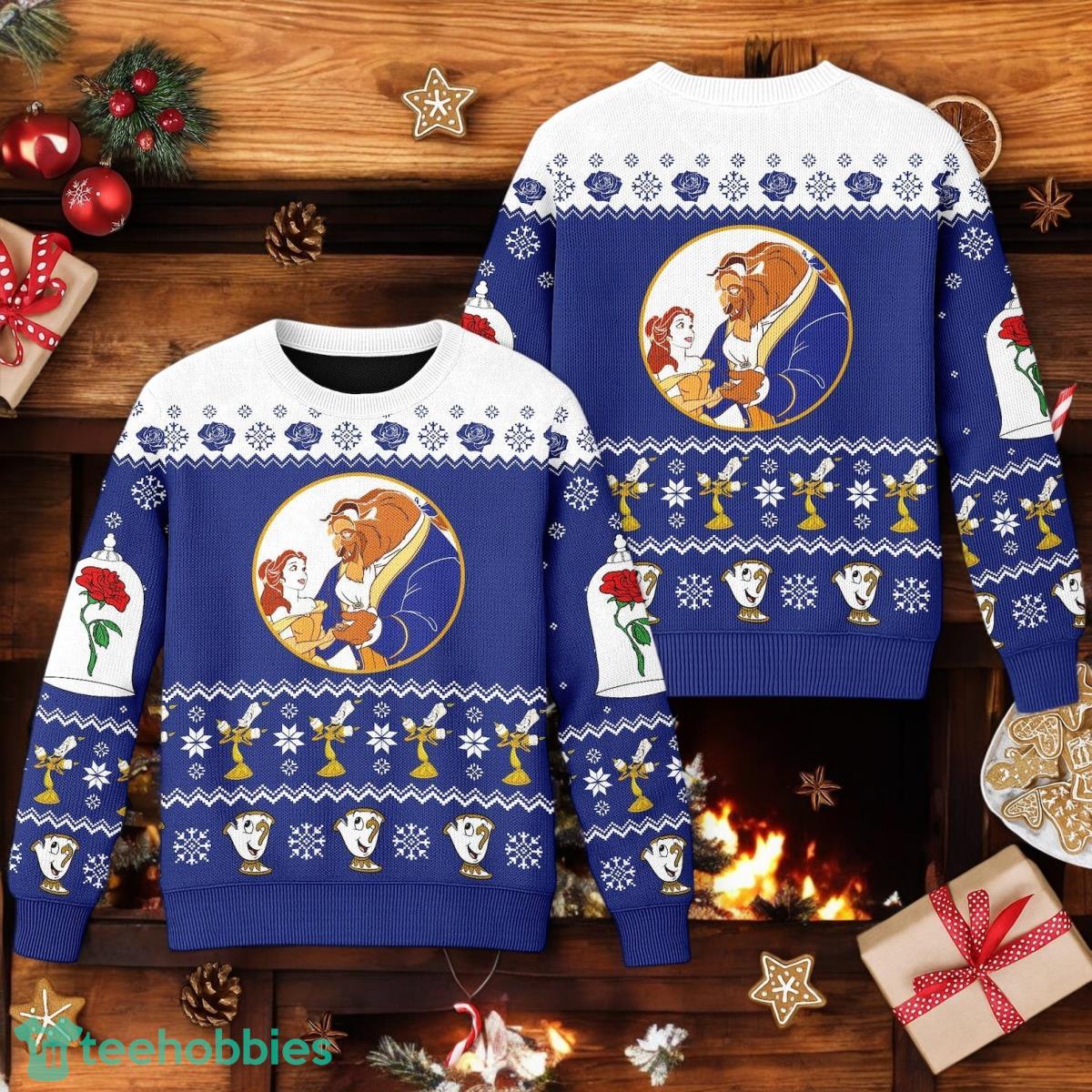 Beauty and The Beast Princess Ugly Christmas Sweater Belle Princess Xmas 3D Sweater Christmas Gift Idea image Beauty and The Beast Princess Ugly Christmas Sweater Belle Princess Xmas 3D Sweater Christmas Gift Idea Product Photo 1