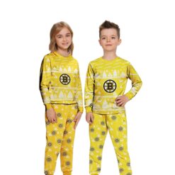 Boston Bruins Christmas Pattern Family Matching Pajamas Sets Best Gift For Christmas image Boston Bruins Christmas Pattern Family Matching Pajamas Sets Best Gift For Christmas Product Photo 4